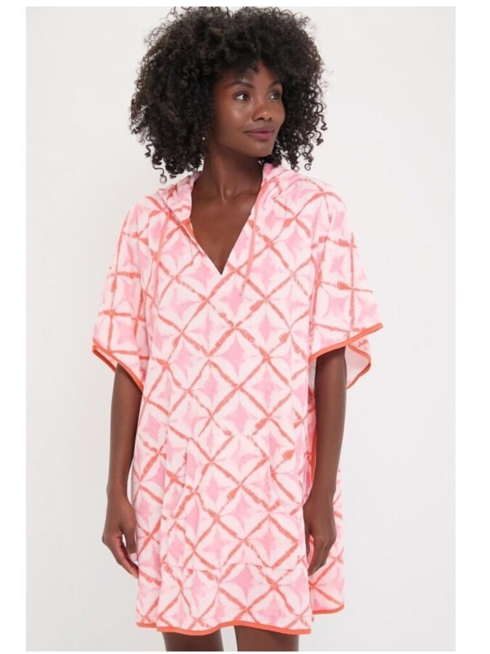 Tuckernuck Beach Coral Medallion Terrycloth Cabana Coverup